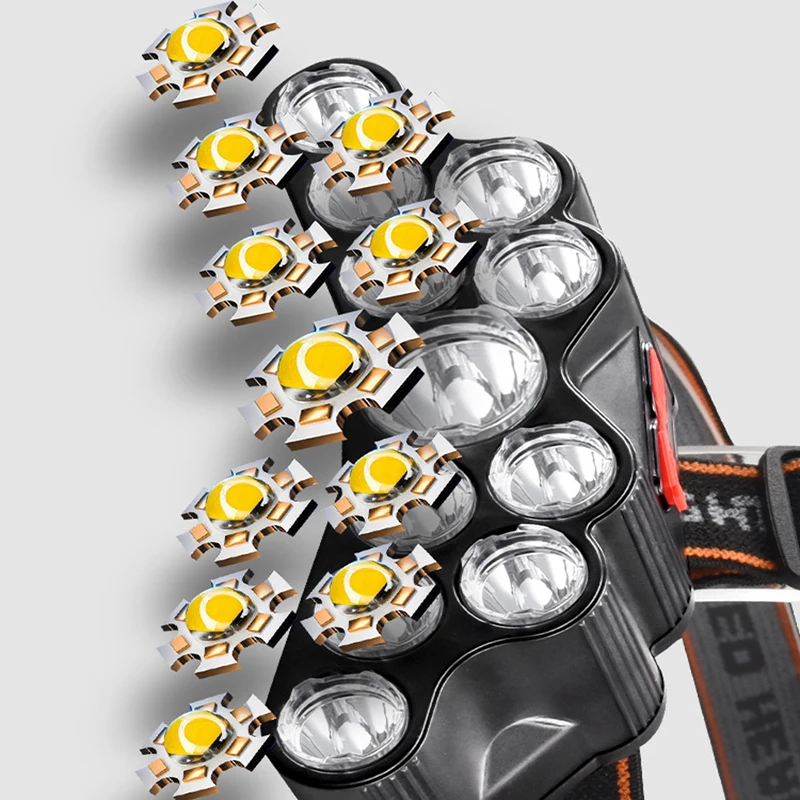 Linterna frontal de 11 LED, lá - Fish Finder Battery reseña y precio
